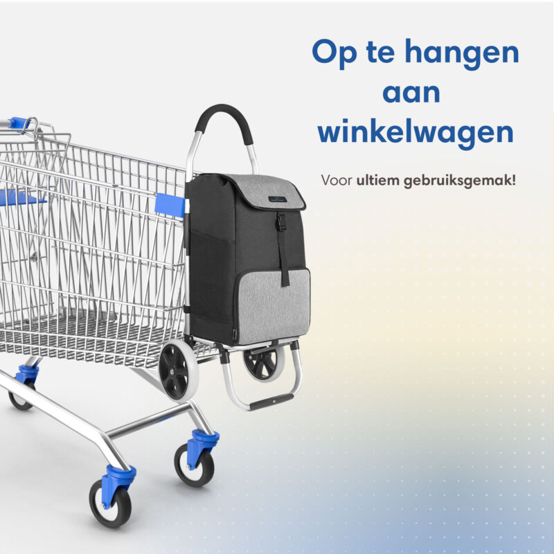 boodschappentrolley ophangen winkelwagen