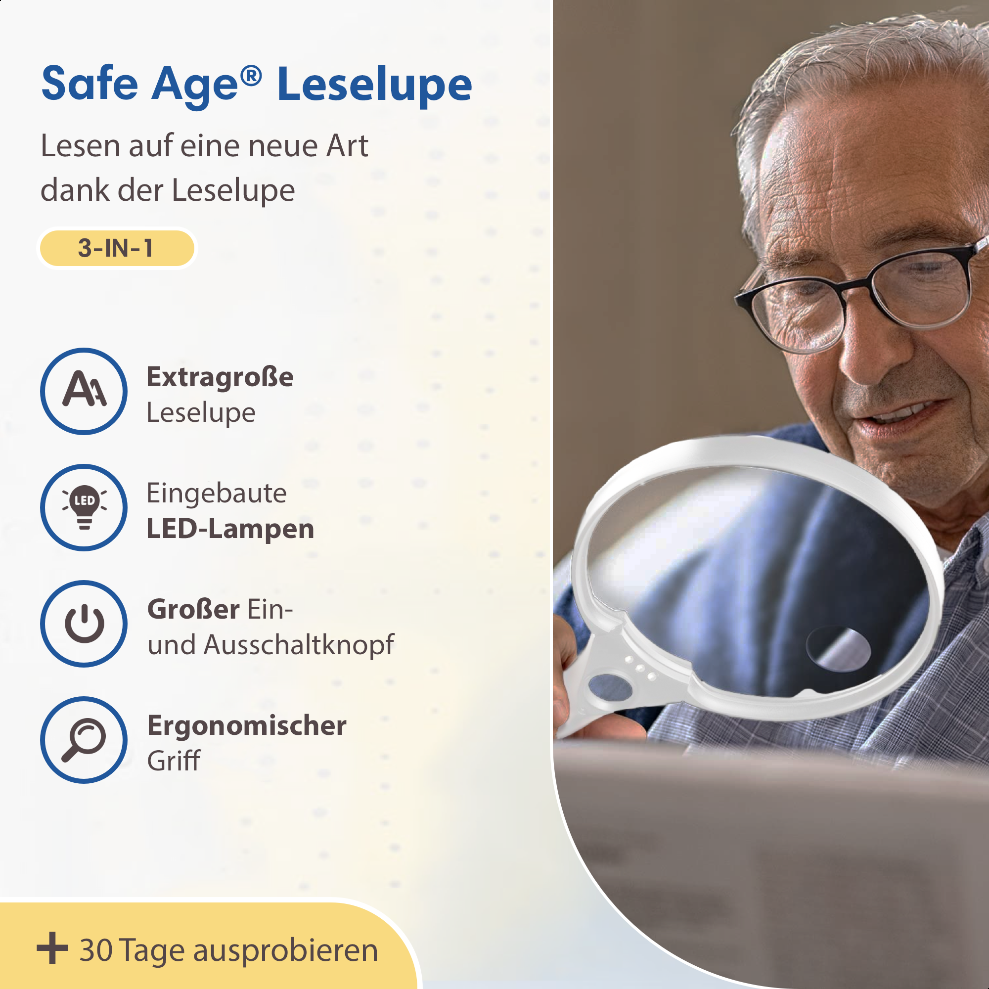 Lupe mit Beleuchtung