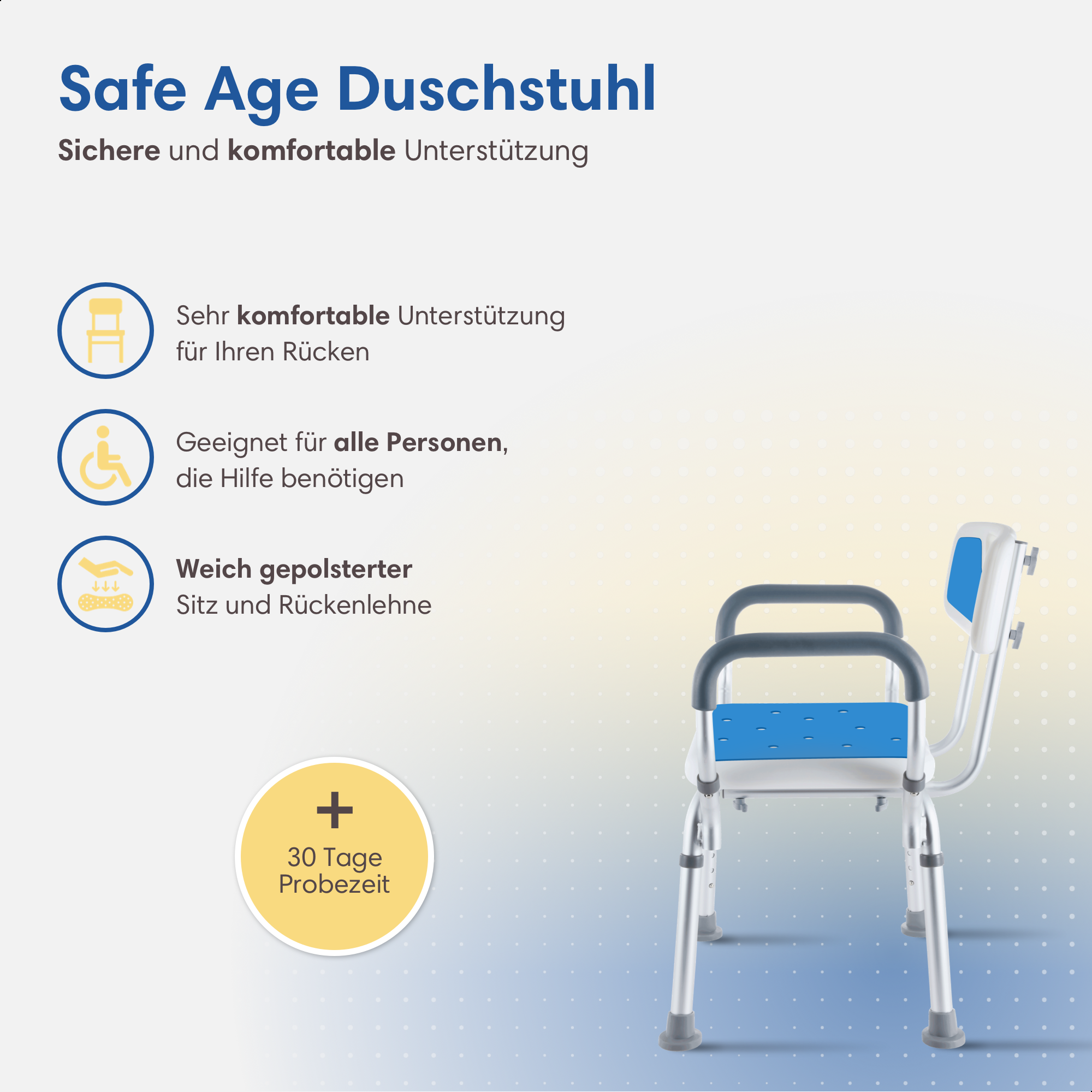 Duschstuhl für ältere Menschen