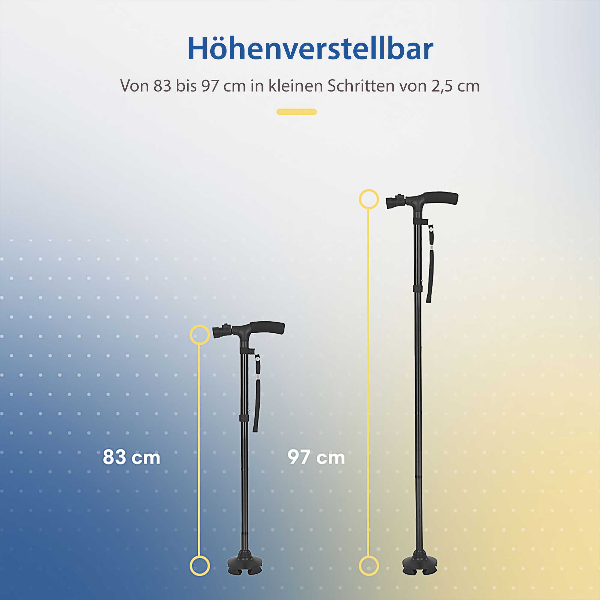 Verstellbarer Gehstock