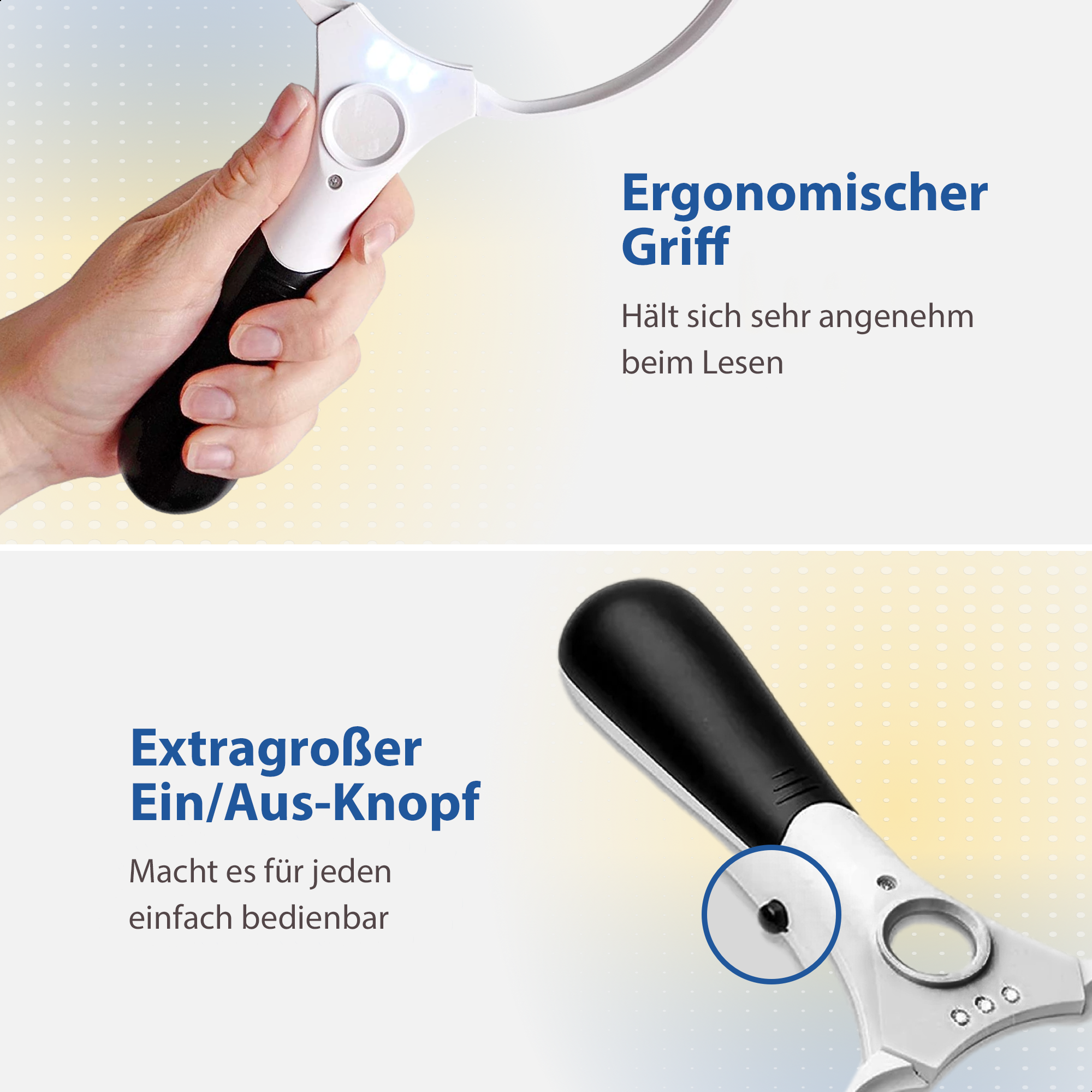 Vergrößerungsglas mit Lampe