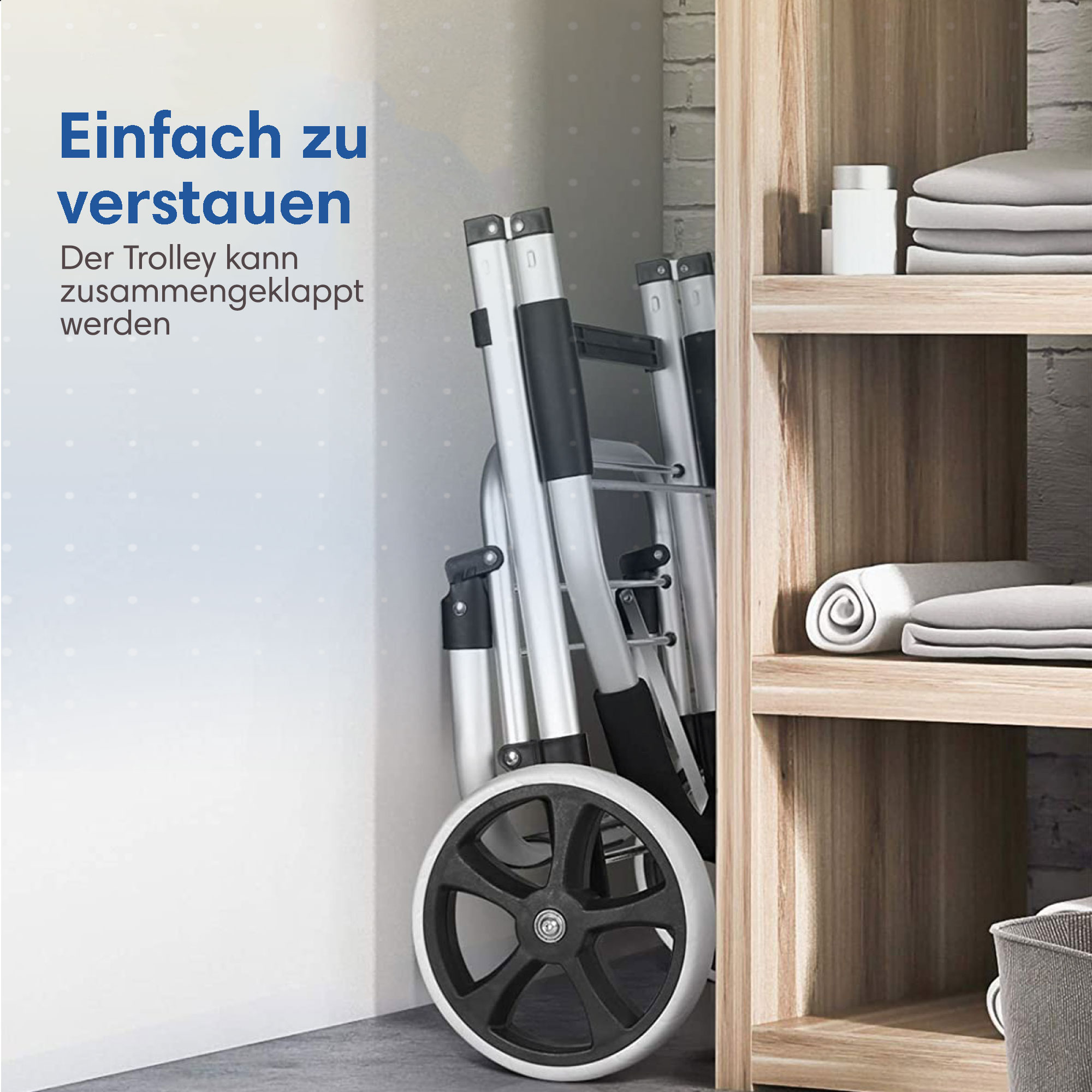 zusammenklappbarer Einkaufswagen