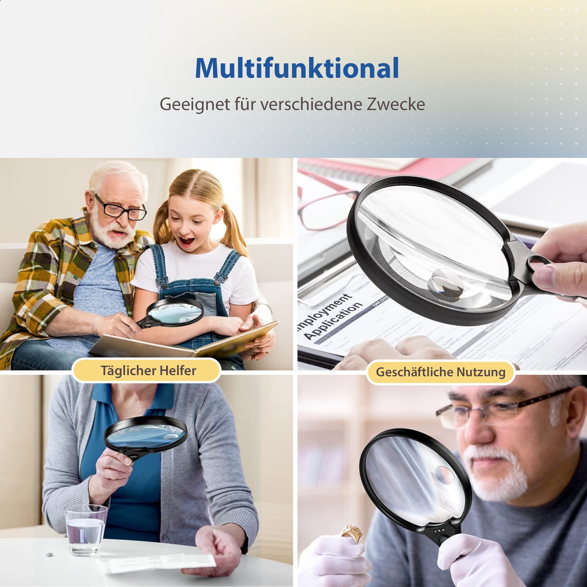 Lupe mit Beleuchtung