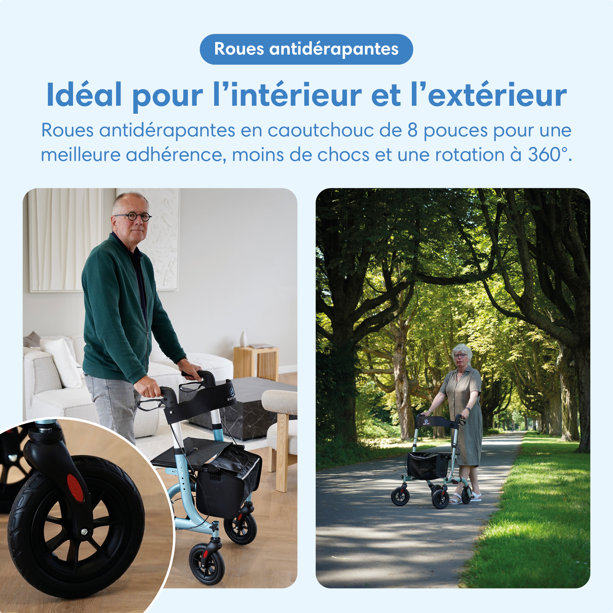 déambulateur pour l'intérieur et l'extérieur